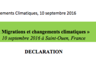 Déclaration finale séminaire Migrations et Changements Climatiques: appel à signatures